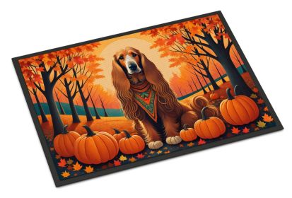 Afghan Hound Fall Doormat Front Door Mat Indoor Outdoor Rugs for Entryway, Non Slip Washable Low Pile, 24H X 36W