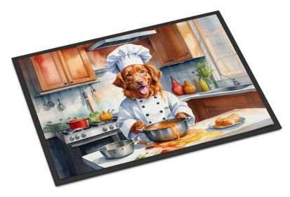 Nova Scotia Duck Tolling Retriever The Chef Doormat Front Door Mat Indoor Outdoor Rugs for Entryway, Non Slip Washable Low Pile, 24H X 36W