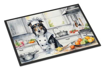 Borzoi The Chef Doormat Front Door Mat Indoor Outdoor Rugs for Entryway, Non Slip Washable Low Pile, 24H X 36W
