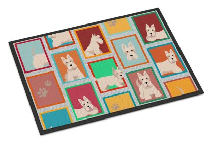 Lots of Wheaten Scottish Terrier Doormat Front Door Mat Indoor Outdoor Rugs for Entryway, Non Slip Washable Low Pile, 24H X 36W