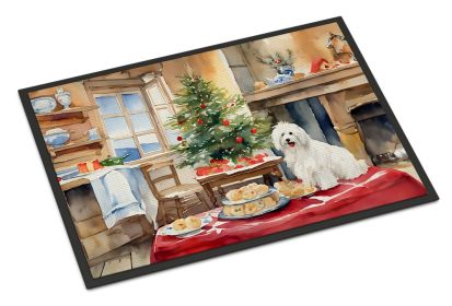 Coton De Tulear Christmas Cookies Doormat Front Door Mat Indoor Outdoor Rugs for Entryway, Non Slip Washable Low Pile, 24H X 36W