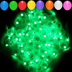 50PCS 9 Colors Balloon Light, Long Standby Time Mini Ball Light, Round LED Flash Lamp For Paper Lantern Balloon Party, Wedding, Birthday, Festival (Color: Green)