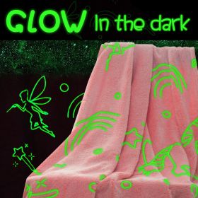 Glow in The Dark Blanket Unicorn Gifts for Girls Kids;  Super Soft Blanket for 1-10 Year Old Birthday Christmas Halloween Thanksgiving Easter Gifts; (Color: Starship Grey)