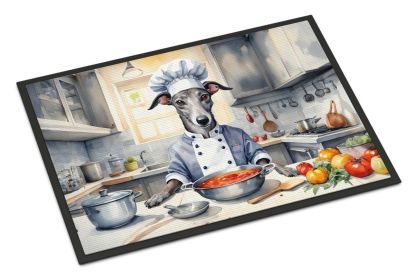 Greyhound The Chef Doormat Front Door Mat Indoor Outdoor Rugs for Entryway, Non Slip Washable Low Pile, 24H X 36W (Default: Default)