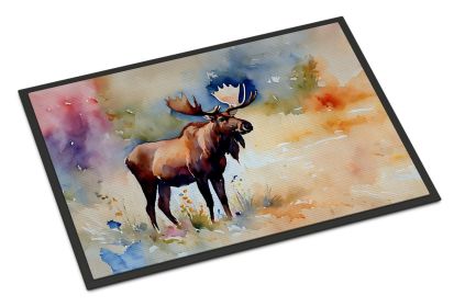 Moose Doormat Front Door Mat Indoor Outdoor Rugs for Entryway, Non Slip Washable Low Pile, 24H X 36W (Default: Default)