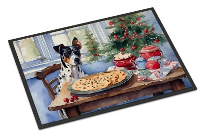 Catahoula Christmas Cookies Doormat Front Door Mat Indoor Outdoor Rugs for Entryway, Non Slip Washable Low Pile, 24H X 36W (Default: Default)