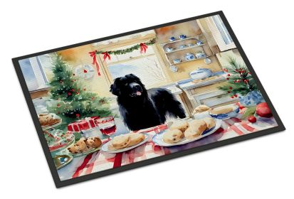 Newfoundland Christmas Cookies Doormat Front Door Mat Indoor Outdoor Rugs for Entryway, Non Slip Washable Low Pile, 24H X 36W (Default: Default)